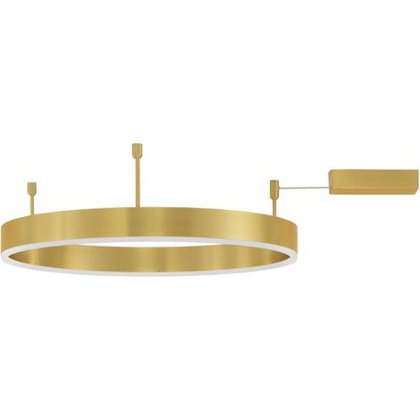 Plafoniera LED Nova Luce Motif alluminio bronzo L 60 cm 46 W 3000 K dimmerabile per soggiorno 3700 lm rif. 9063600 (1/4)