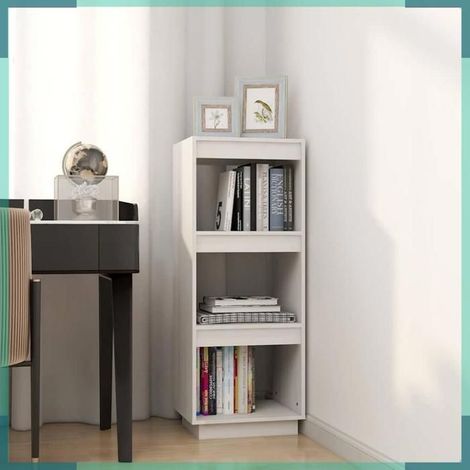 810845 Bibliothèque/Séparateur de pièce blanc 40x35x103 cm pin massif (1/5)