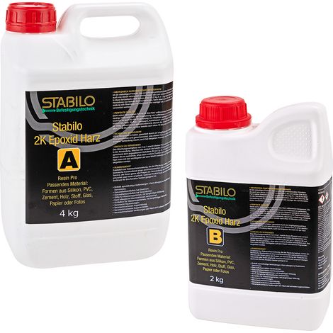 Stabilo 2K Epoxid Harz Resin Pro transparent 6,0kg Kunstharz Harz mit Härter (1/4)