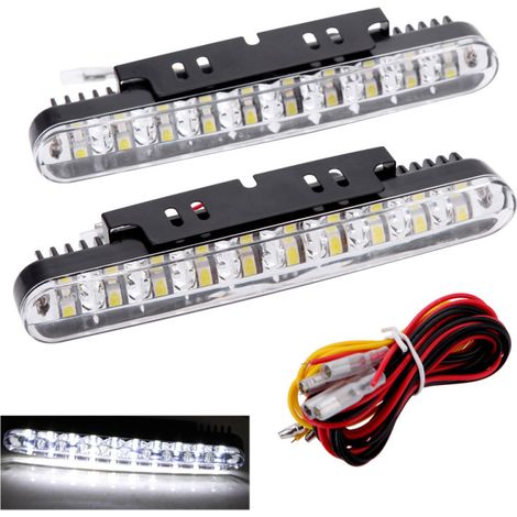 Lot de 2 feux DRL à LED avec clignotants intégrés – Pour voiture – Design élégant, sécurité accrue (1/5)