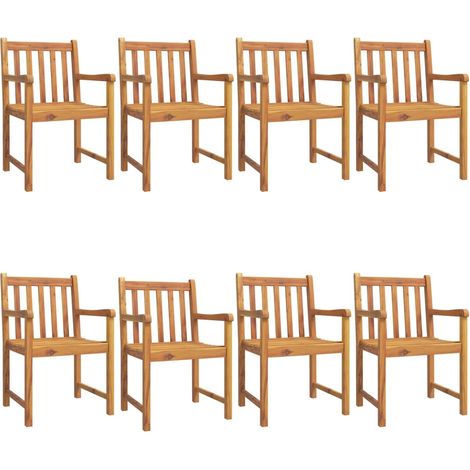 Maison Exclusive - Gartenstühle 8 Stk. 56x55,5x90 cm Massivholz A