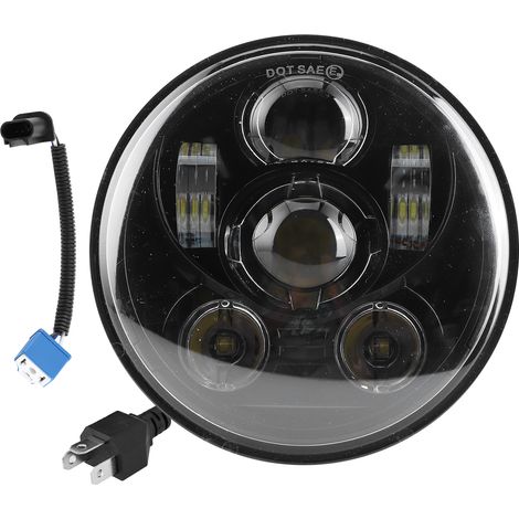 GARRYFIZH Phare avant LED 5,75 pouces 75 W 6500 K haute luminosité pour moto, compatible avec Jeep Wrangler