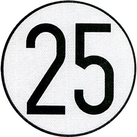 PLACA DE VELOCIDAD HOMOLOGADA 25