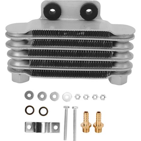 Radiateur de refroidissement d'huile moteur avec adaptateurs en aluminium pour moto 50-250CC Dirt Bike ATV