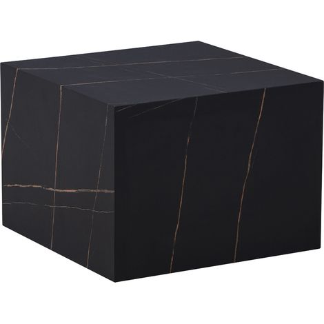 Tavolino da salotto Cuboid in legno nero effetto marmo (1/3)