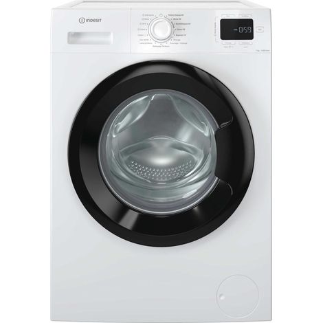 Indesit – Lave-linge frontal 7kg – Classe A – Vitesse d'essorage 1400 trs/min – Niveau sonore 76 dB – 15 programmes – Moteur induction (1/5)