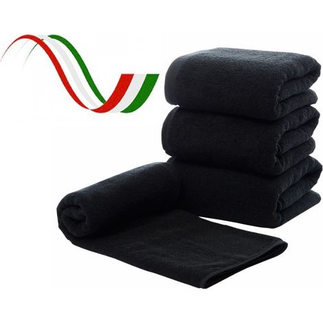 Salvietta per parruchieri prodotto in italia lavabile in lavatrice 1 Pezzo - Nero