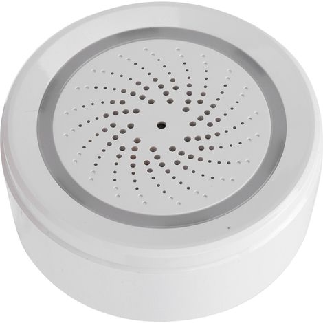 Détecteur de température et d'humidité WiFi 2,4 GHz avec alarme sonore et lumineuse et sirène intelligente pour la maison (1/5)