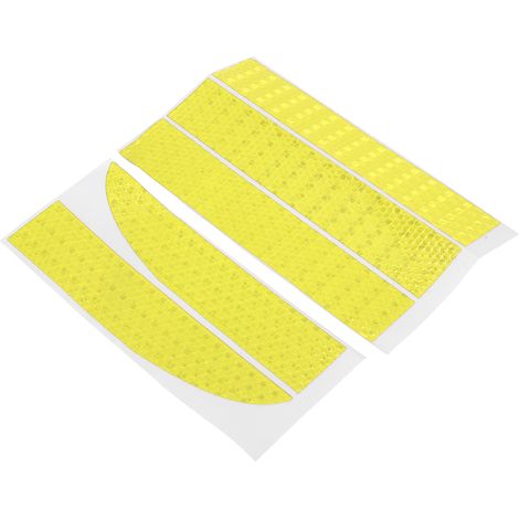 5 Stück hochsichtbare reflektierende Aufkleber, gelbes fluoreszierendes Klebeband, universeller wasserfester Klebstoff für die Nacht (1/5)