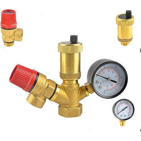 Pressure relief valve, DN25 1 inch exhaust safety valve, three-way internal thread (1/5)