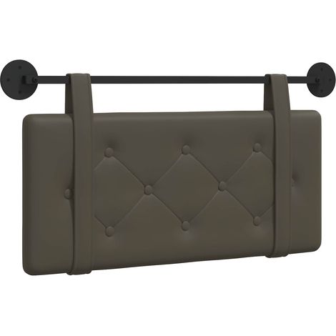 Hanging Headboard Grey Faux Leather vidaXL