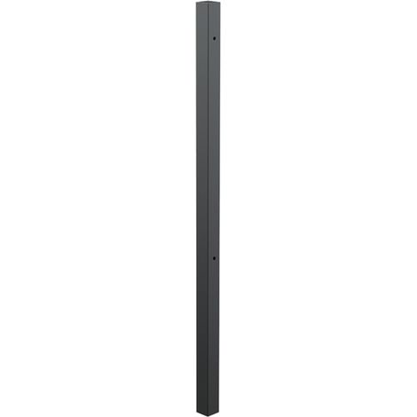 ALBERTS Klobenpfosten Doppelt. Chaussee, Circle, Alu, anthrazit Kst.b.z.Einbet.89x89/1800mm (1/3)