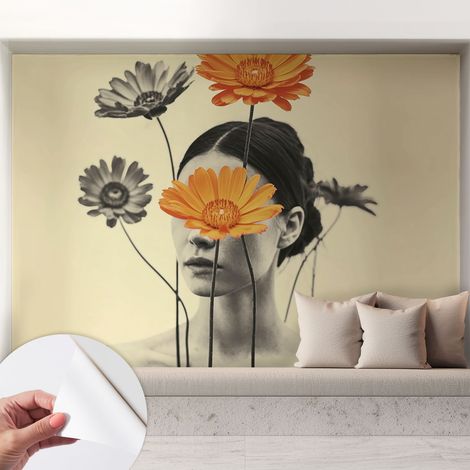 Tapete Selbstklebend - abwaschbar - Tapete mit Motiv - trendige Wanddeko - elegant Fototapete Surrealistische Vision 208x146 cm (1/5)