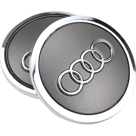 Genuine Audi 69mm matte grey one-piece wheel center cap for aluminum (1/3)
