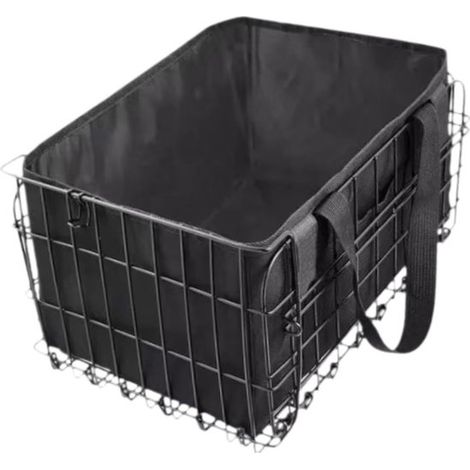 Panier de vélo arrière pliable – Métal – Fixation rapide – Grande capacité – Courses et animaux (1/4)