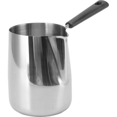 Pichet à lait inoxydable 304 avec poignée longue et graduation, résistant à la chaleur, idéal pour mousser le lait à la maison, capacité 1000ml (1/5)