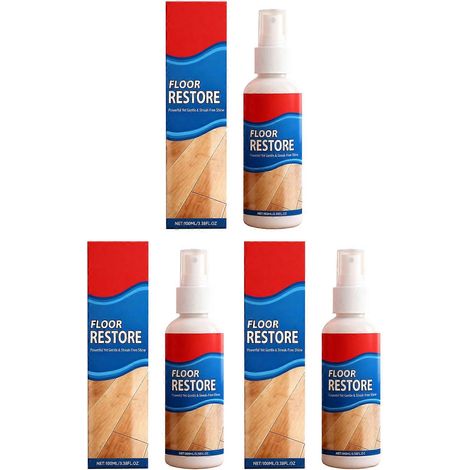 Rénovateur de parquet - Solution professionnelle d'entretien des sols, sans danger pour la plupart des sols vitrifiés, idéal pour les salons et les chambres (3 pièces) (1/5)
