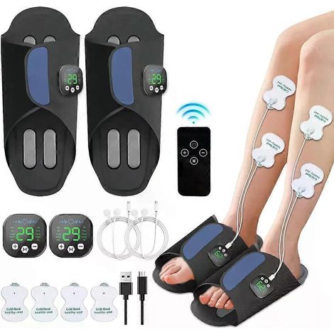 Neue wiederaufladbare elektrische Vibrations-Fußmassageschuhe mit 10 einstellbaren Modellen zur Muskelentspannung. (1/4)