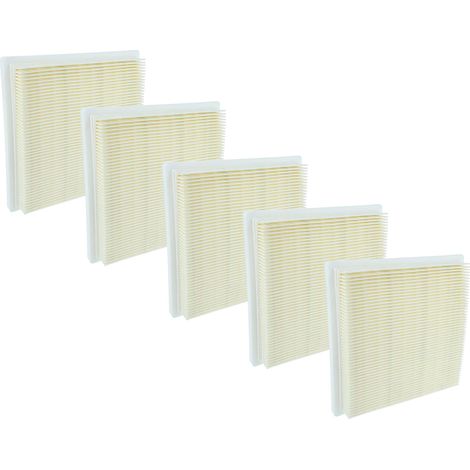 vhbw 5x filtre plissé plat compatible avec Bosch AdvancedVac 18V-8 aspirateur (1/4)