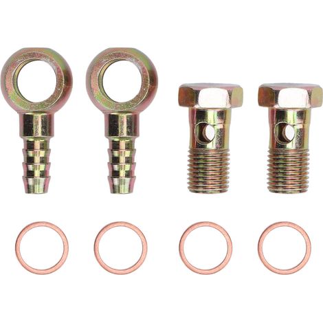 Kit de raccords de boulons à ardillon pour tuyau Banjo en acier inoxydable, M14x1, 5mm, pour liquide de refroidissement à eau, ID de 9 à 10mm (1/5)