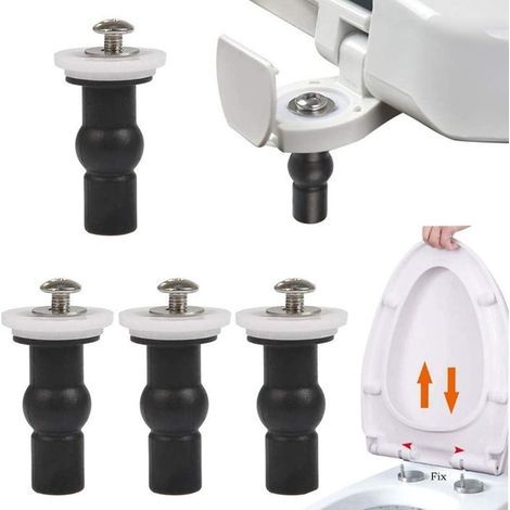2 Paire Fixation Extensible Caoutchouc Vis Fixations WC Siège Fixation Abattant WC Vis Abattant WC Fixations Charnières Vis (1/4)