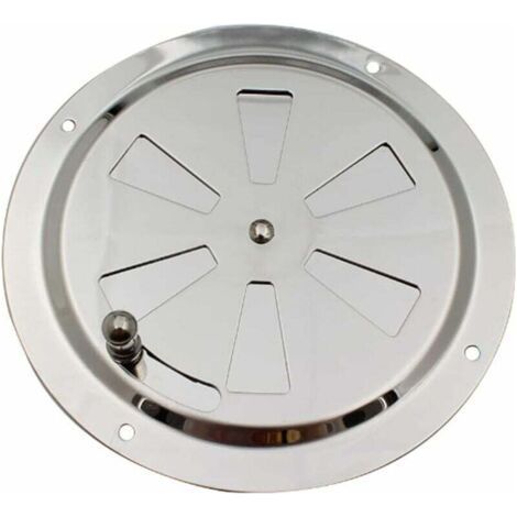 Grille de ventilation ronde de 125 mm – Acier inoxydable 316 – Ouverture de ventilation réglable – Pour garages et espaces confinés (1/5)