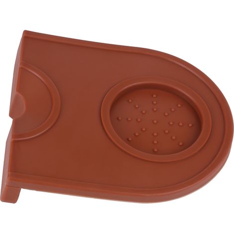 Tapis de tasseur à café multifonction noir épais et antidérapant en silicone (marron) (1/5)