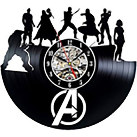 Horloge Murale Design Moderne en Vinyle Silencieuse 31cm Décoration Intérieure Élégante pour Salon Bureau Bar Chambre
