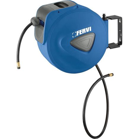 Avvolgitubo autorientrante tubo aria compressa 15mt Fervi 0378/1510
