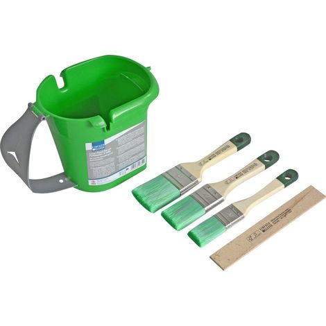 Nespoli Lasurpinsel-Set mit Farbbecher 5-teilig