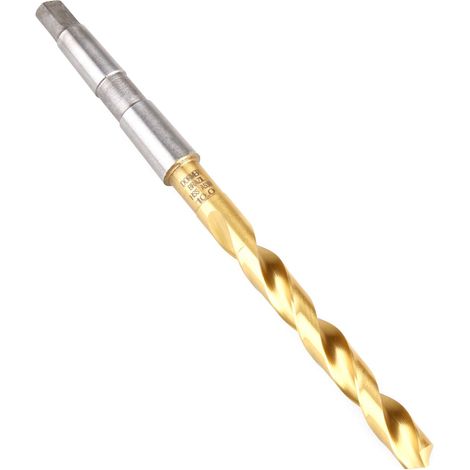 Foret à tige conique en acier rapide revêtu d'étain avec pointe standard à 118 degrés, diamètre 14,5 mm, 1 pièce