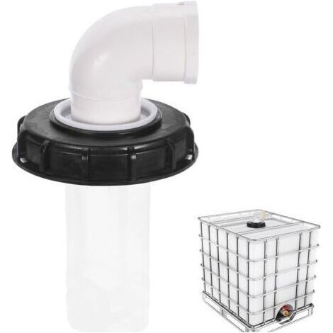 90° Couvercle de Réservoir IBC avec Filtre en Nylon Lavable pour Réservoir d'eau de Pluie IBC 1000 litres, Filtre À Couvercle IBC Accessoires de Réservoir IBC, Filtre à Eau de Pluie en Nylon 165 mm (1/4)