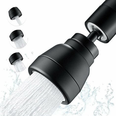 Mousseur robinet cuisine 360° – 3 modes de décharge – Laiton massif et ABS – Économie d'eau – Compatible avec robinets 22mm/24mm (1/4)