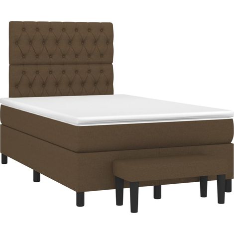 Maison Exclusive - Giroletto a Molle con Materasso Marrone Scuro 120x190cm Tessuto (1/5)