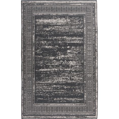 Tappeto moderno Kalea in grigio antracite con design a rilievo (1/4)