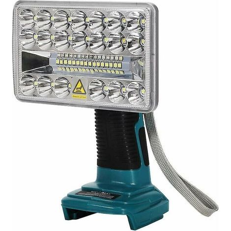 Luz de trabajo LED de 18 W (2000 lm) – Funciona con batería de iones de litio de 20 V – Foco para obras con puerto USB – Compatible con herramientas Makita – DML185 (1/5)