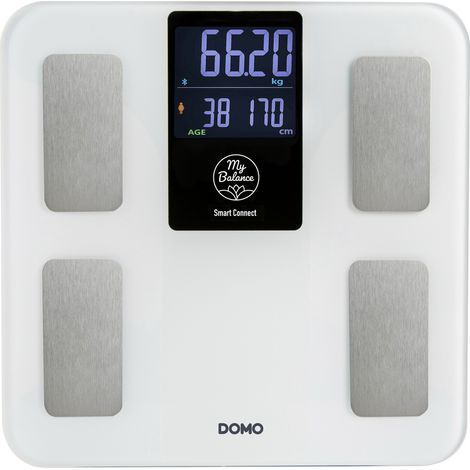 DOMO Körperanalysewaage DO9305W digital Wägebereich (max.)=180 kg Weiß (1/5)