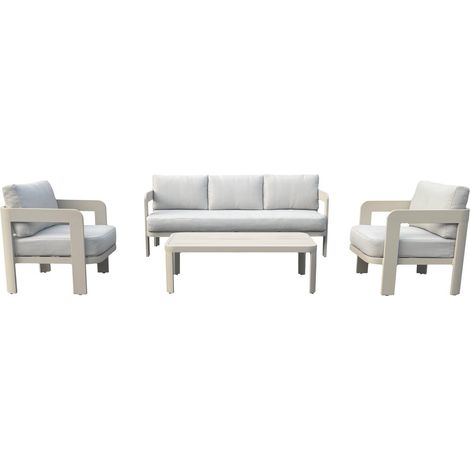 Sofa Set 4 Aluminio 188X75X67 Espuma Densidad 23D (1/5)