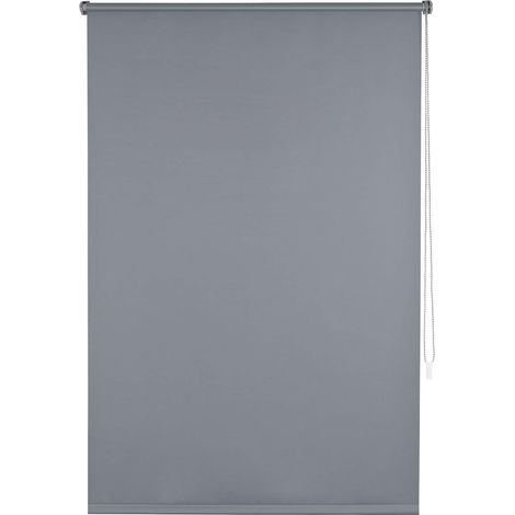 Store occultant enrouleur sans perçage 50x160 cm gris foncé, tissu thermique opaque et isolant (1/5)