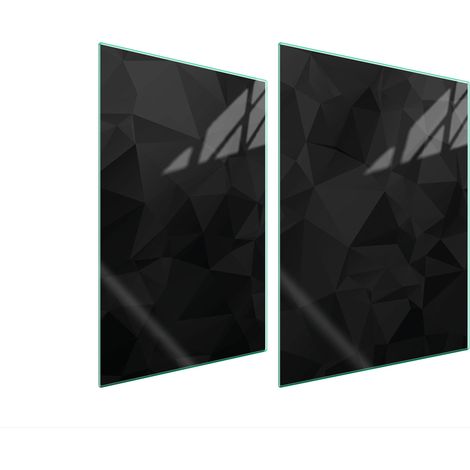 GLASSCHUTZPLATTE FÜR HERD 70x52 SCHWARZ (1/5)
