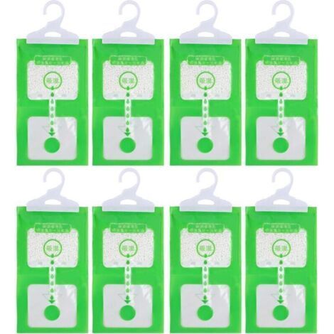 Wardrobe Dehumidifier Bag, 8 x 100g Sachets, Anti-Mildew Hanging Dehumidification Bag, Moisture Set Erases, Anti-humidity Bag for the kitchen, bathroom and car. (1/4)
