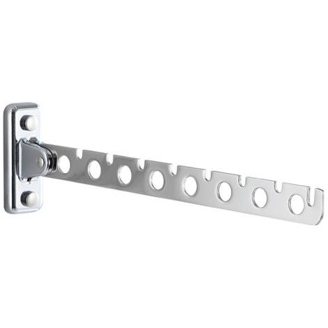 Cintre pliable en acier inoxydable, étendoir mural, gain de place, pour buanderie, chambre, salle de bain, chrome poli (1/4)