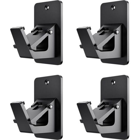 Staffe adesive 3M per bastoni per tende, non richiedono foratura – Ganci universali e senza danni per bastoni per finestre di bagno, camera da letto e cucina (confezione da 4, nere) (1/4)