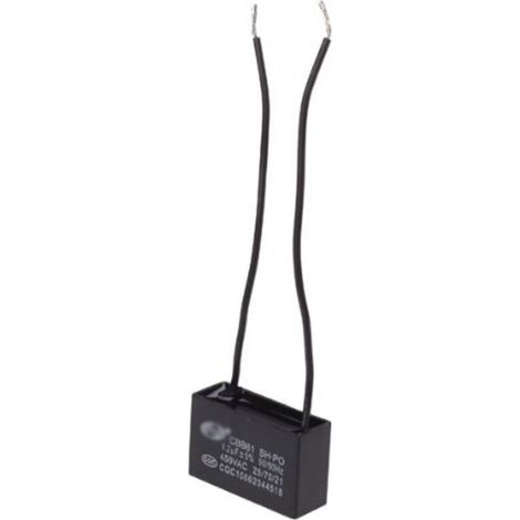 Anlaufkondensator CBB61 mit Polypropylenfolie, 450 V AC, 1,2 µF, 50/60 Hz - Anlaufkondensator CBB61 mit Polypropylenfolie, 450 V AC, 1,2 µF, 50/60 Hz (1/5)
