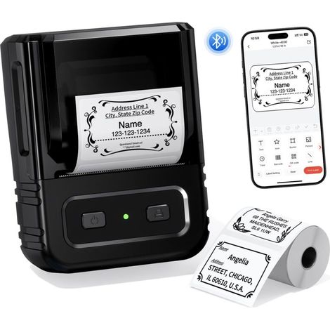 Imprimante thermique d'étiquettes Bluetooth – Impression rapide pour vêtements et prix – Écologique sans encre – Haute résolution (1/5)