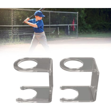 【Baseball-Wandhalterung】 2x Wandhalterung aus transparentem Acryl für Baseballschläger (7x7x5,3cm) für die Home-Office-Kollektion (1/5)