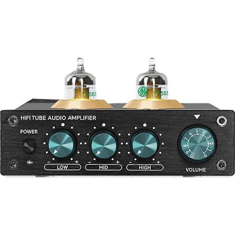 HiFi-Röhrenverstärker JAN5654 mit Vakuumröhrenpuffer, Höhenregelung, Röhrenvorverstärker, Stereo-Receiver (US-Stecker)