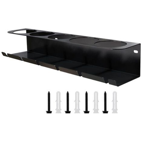 QORVA-Étagères pour Bouteilles Pulvérisateurs, Mural pour Flacons Pulvérisateurs pour Bombes Aérosols et Organisateur d'Outils Électriques, Support d'Atelier