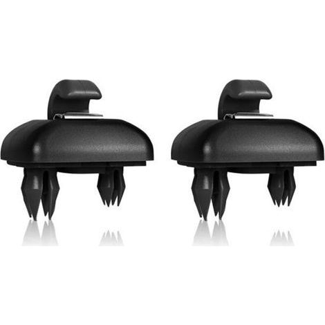 2 Pièces Noir Clip de Pare-Soleil Intérieur, MoreChioce 8U0857562A Crochet de Suspension en Plastique pour Pare-Soleil Compatible avec A1 A3 A4L A5 A6L A7 Q3 Q5 Q7 TT 8E0857563A (1/5)