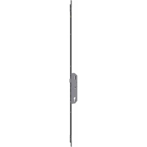 Ferco – Crémone barillet ajustable 908 mm – Acier traité ferGUard argent® – Mécanisme à un tour de clé – Entraxe 70 mm – Fouillot carré 7 mm